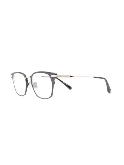 Shop Dita Eyewear Union Rectangle-frame Glasses In Black