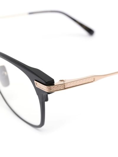 Shop Dita Eyewear Union Rectangle-frame Glasses In Black