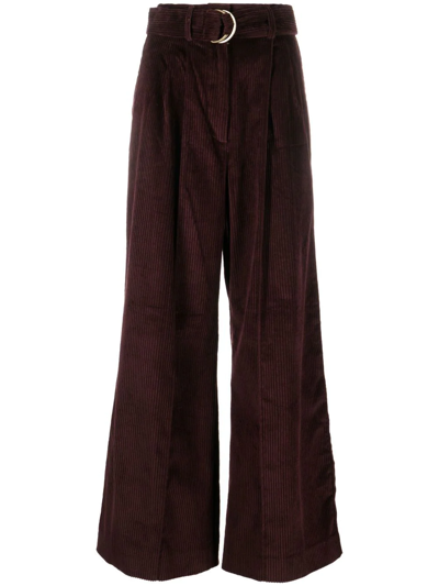 Shop Ulla Johnson Wide-leg Trousers In Brown