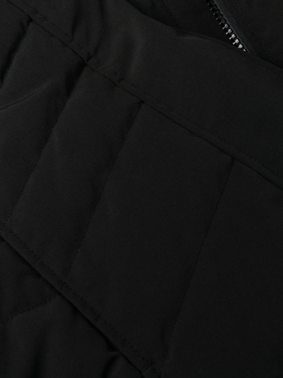 Shop Canada Goose Zip-up Padded Down Coat In Black