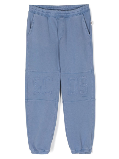 Shop Gcds Elasticated Track-pants In Blue