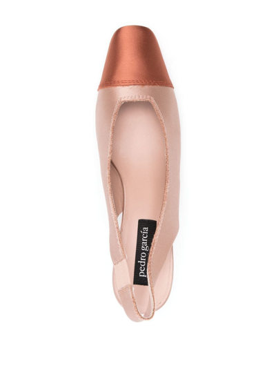 Pedro Garcia Metallic Slingback-strap 75mm Pumps In Pink