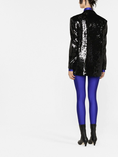 The Andamane Sequin Single-breasted Blazer In Black