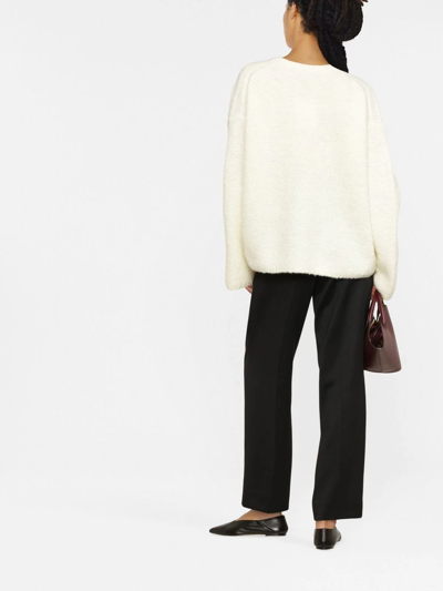 Totême Oversized Organic Wool-blend Jumper In Neutrals