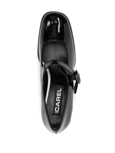 Shop Carel 75mm Mid-block Heel Pumps In Black