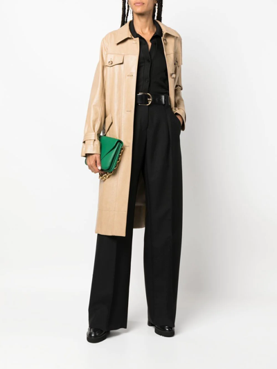 Ferragamo High-waisted Virgin-wool Trousers In Black