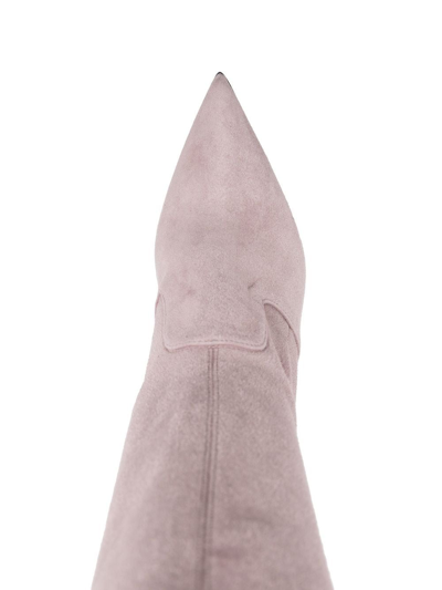 Shop Le Silla Eva Thigh-high Leather Boots In Pink