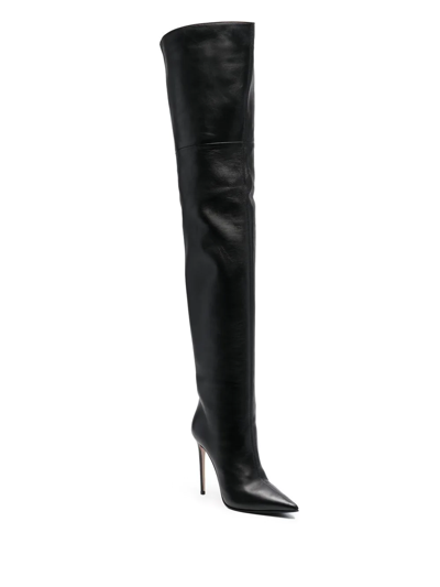 Shop Le Silla Eva Thigh-high Boots In Black