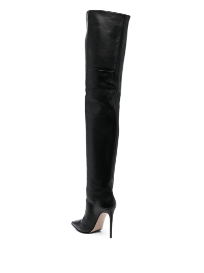 Shop Le Silla Eva Thigh-high Boots In Black