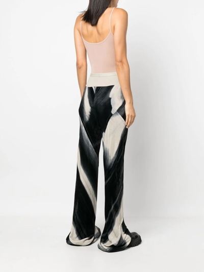 Shop Rick Owens Abstract-print Track Pants In Black