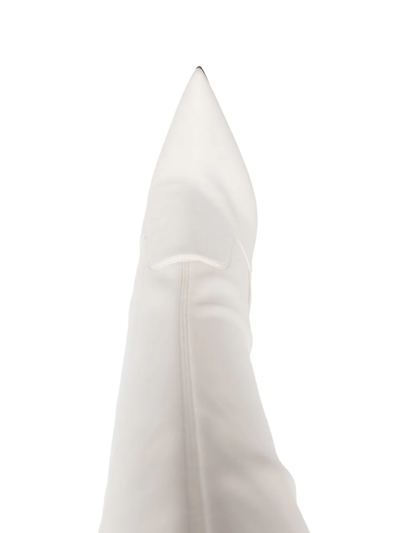 Le Silla Eva 120mm Thigh-high Leather Boots In White