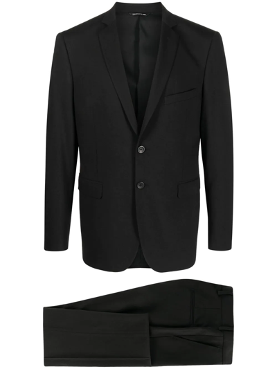 Shop Tonello Single-breasted Virgin Wool Suit In Black