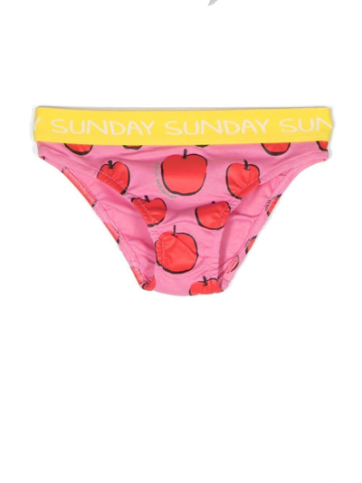 Shop Stella Mccartney Fruit-print Underwear Set In Pink