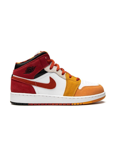 Jordan Air  1 Mid Se Sneakers In Orange