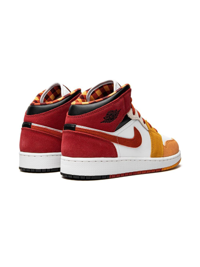 Jordan Air  1 Mid Se Sneakers In Orange