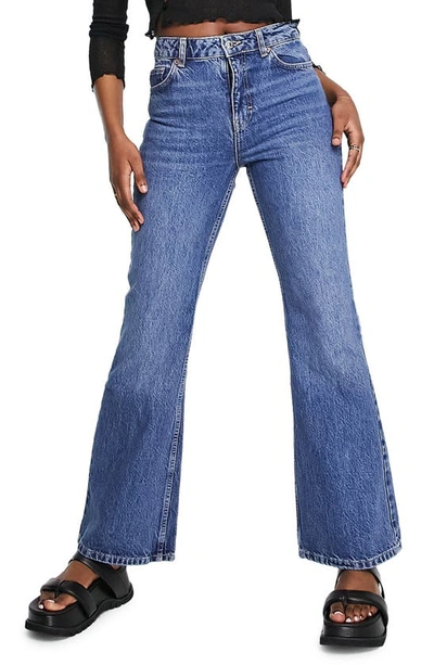 Topshop '90s Nonstretch Flare Jeans In Blue | ModeSens
