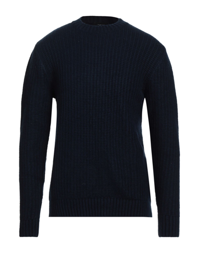 Shop Diktat Man Sweater Midnight Blue Size Xxl Merino Wool, Polyamide, Acrylic