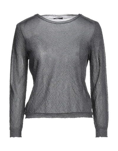 Shop Archivio B Woman Sweater Steel Grey Size M Metallic Fiber, Polyamide