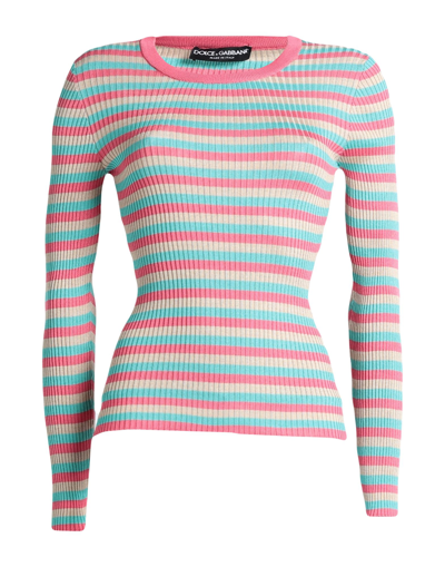 Shop Dolce & Gabbana Woman Sweater Fuchsia Size 0 Silk In Pink