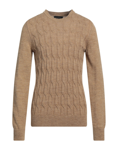 Shop Diktat Man Sweater Camel Size Xxl Acrylic, Alpaca Wool, Viscose In Beige