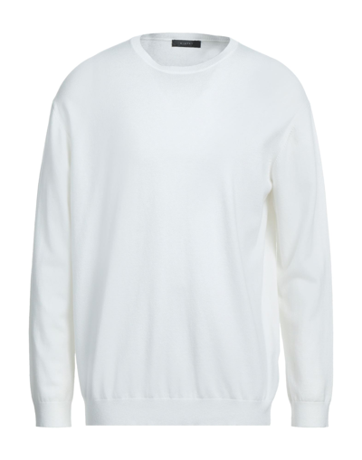 Shop Diktat Man Sweater Ivory Size 3xl Viscose, Polyamide, Acrylic, Cashmere In White