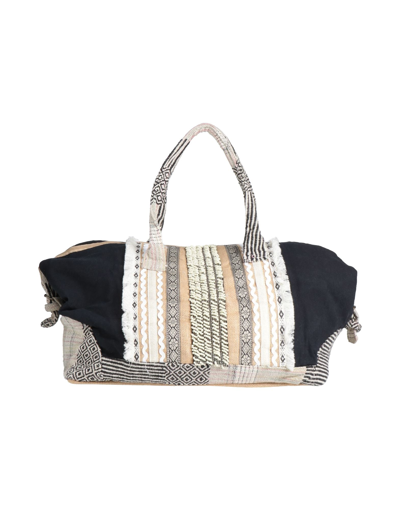 Shop Iconique Woman Handbag Sand Size - Jute, Cotton In Beige