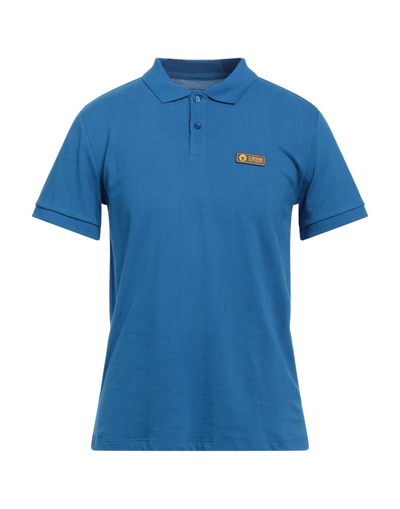 Shop Ciesse Piumini Man Polo Shirt Azure Size M Cotton In Blue