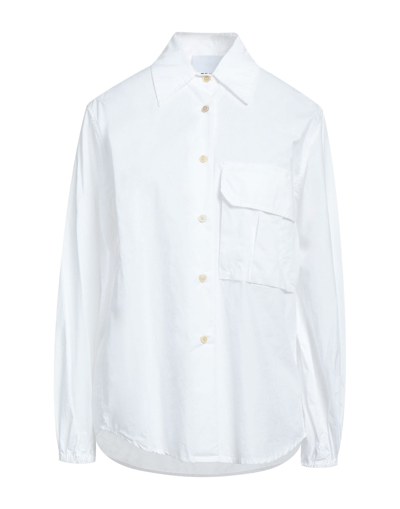 Shop Erika Cavallini Woman Shirt White Size 10 Cotton