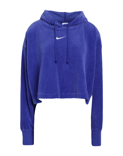 Shop Nike Sportswear Women's Velour Pullover Hoodie Woman Sweatshirt Purple Size M Cotton, Polyester