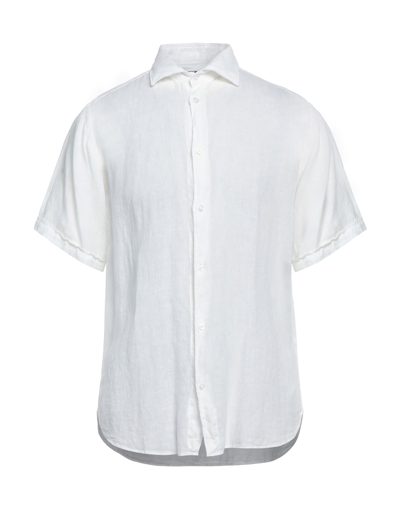 Shop Bulgarini Man Shirt White Size 15 ½ Linen
