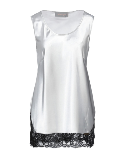 Shop Simona Vignoli Woman Top Light Grey Size 6 Polyester, Elastane