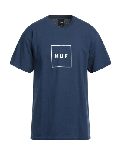 Shop Huf Man T-shirt Midnight Blue Size Xl Cotton