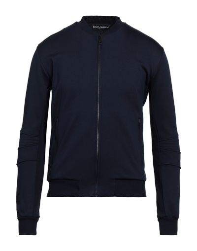 Shop Dolce & Gabbana Man Sweatshirt Midnight Blue Size 34 Cotton In Dark Blue