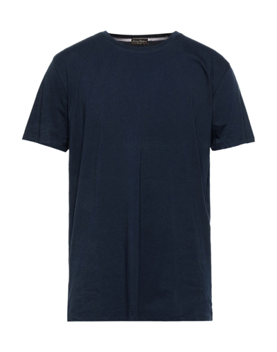 Shop Florence Cashmere Man T-shirt Midnight Blue Size 36 Cotton