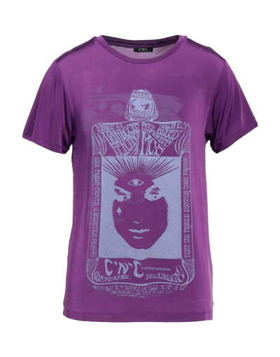 Shop C'n'c' Costume National Man T-shirt Mauve Size S Viscose, Elastane In Purple