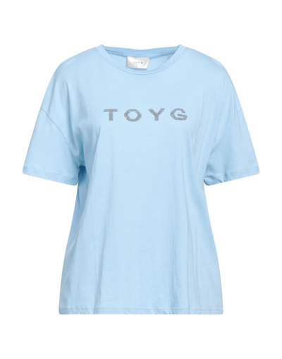 Shop Toy G. Woman T-shirt Sky Blue Size M Cotton