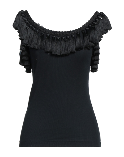 Shop Dolce & Gabbana Woman T-shirt Black Size 12 Cotton, Acetate
