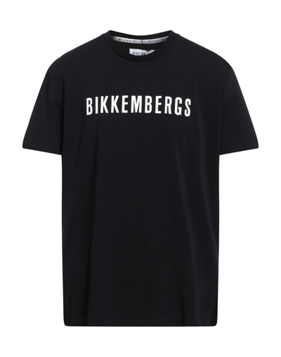 Shop Bikkembergs Man T-shirt Black Size Xs Cotton, Elastane