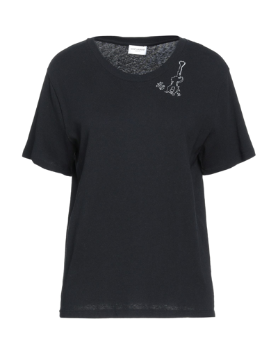 Shop Saint Laurent Woman T-shirt Black Size Xs Cotton