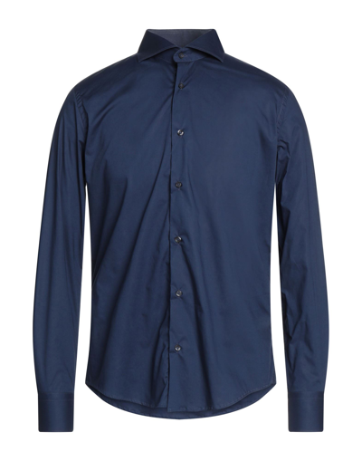 Shop Liu •jo Man Man Shirt Blue Size 15 ¾ Cotton, Elastane