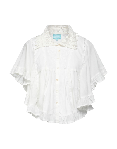 Shop Iconique Woman Shirt Ivory Size M Cotton In White