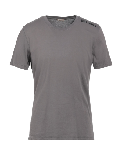 Shop Galliano Man T-shirt Lead Size Xl Cotton In Grey
