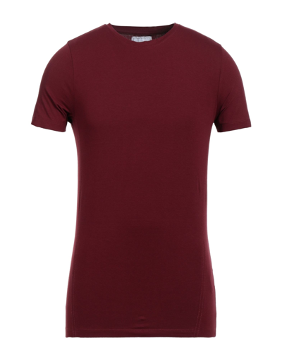 Shop Markup Man T-shirt Burgundy Size Xl Cotton, Elastane In Red
