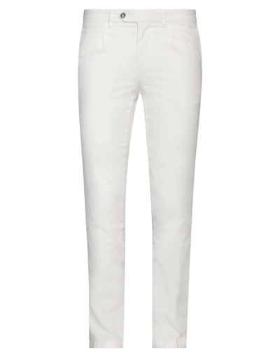 Shop Tombolini Man Pants White Size 44 Cotton, Elastane