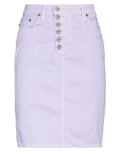 Shop Please Woman Mini Skirt Lilac Size Xxs Cotton, Elastane In Purple