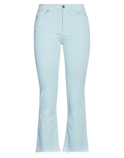 Shop European Culture Avantgar Denim By  Woman Pants Sky Blue Size 29 Cotton, Polyester, Elastane