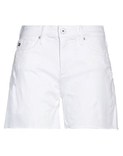 Shop Ag Jeans Woman Denim Shorts White Size 32 Cotton, Elastane