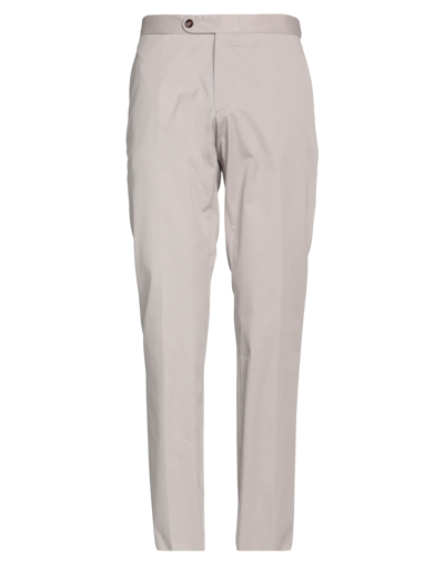 Shop Zegna Man Pants Light Grey Size 40 Cotton, Elastane