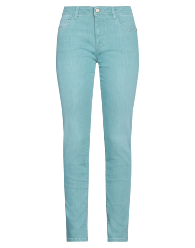 Shop Manila Grace Jeans In Turquoise