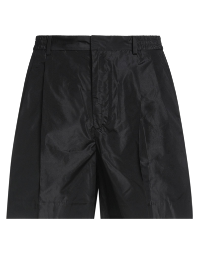 Valentino Garavani Man Shorts & Bermuda Shorts Black Size 38 Silk In Black